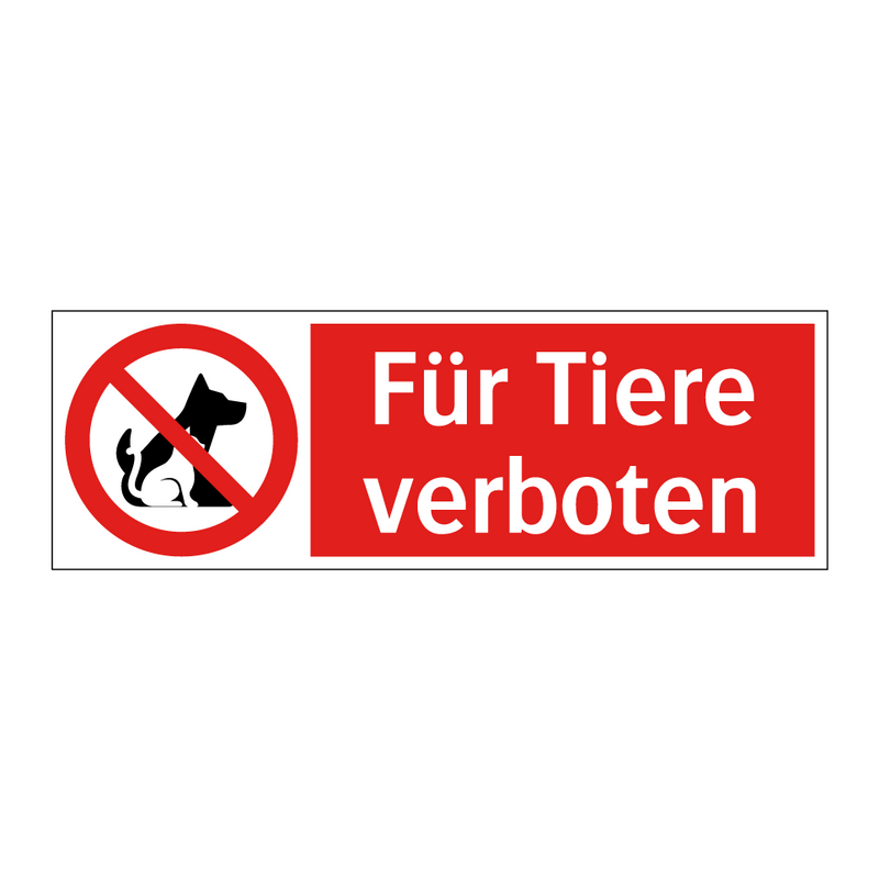 Für Tiere verboten