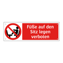 Füße auf den Sitz legen verboten