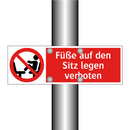 Füße auf den Sitz legen verboten