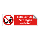 Füße auf den Sitz legen verboten
