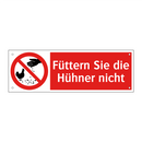 Füttern Sie die Hühner nicht
