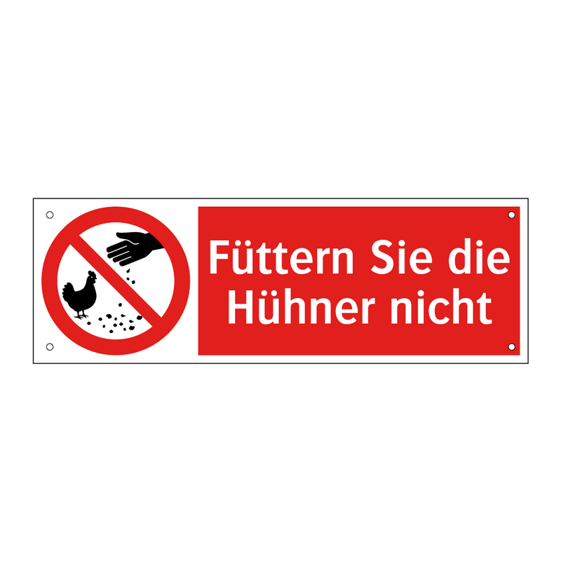 Füttern Sie die Hühner nicht