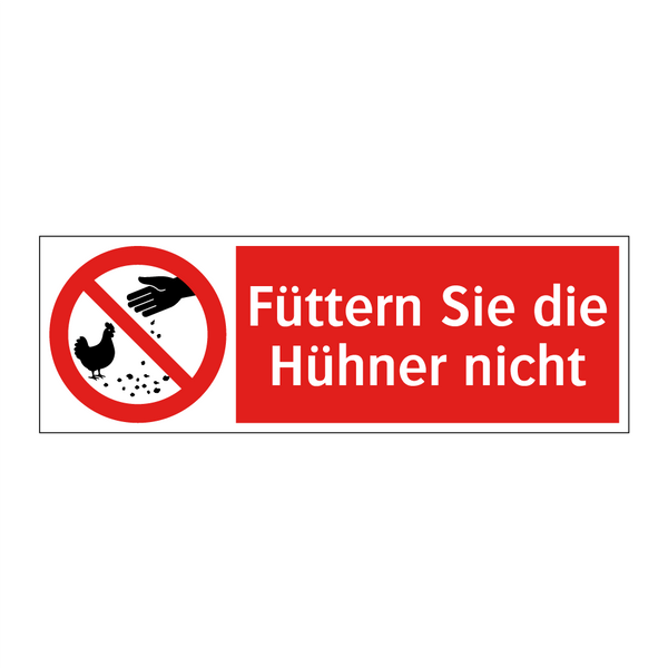 Füttern Sie die Hühner nicht