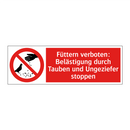 Füttern verboten: Belästigung durch Tauben und Ungeziefer stoppen