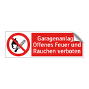 Garagenanlage Offenes Feuer und Rauchen verboten