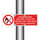 Garagenanlage: Rauchen, Feuer und offenes Licht sind durch die Polizei verboten!