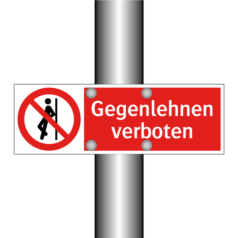 Gegenlehnen verboten