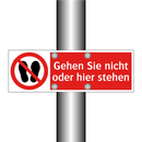 Gehen Sie nicht oder hier stehen