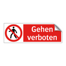 Gehen verboten