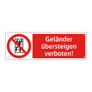 Geländer übersteigen verboten!