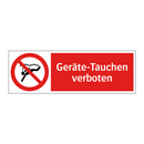 Geräte-Tauchen verboten