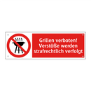 Grillen verboten! Verstöße werden strafrechtlich verfolgt