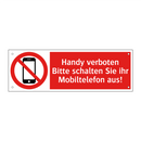 Handy verboten Bitte schalten Sie ihr Mobiltelefon aus!