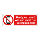 Handy verboten! Wir sind nicht zum Vergnügen hier!