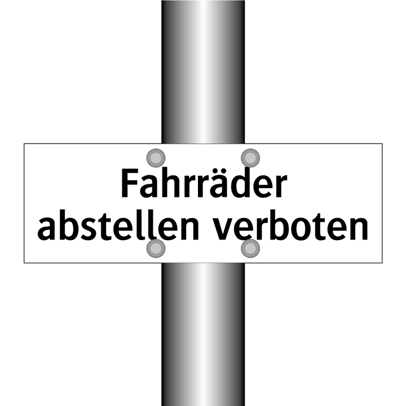 Fahrräder abstellen verboten