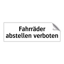 Fahrräder abstellen verboten