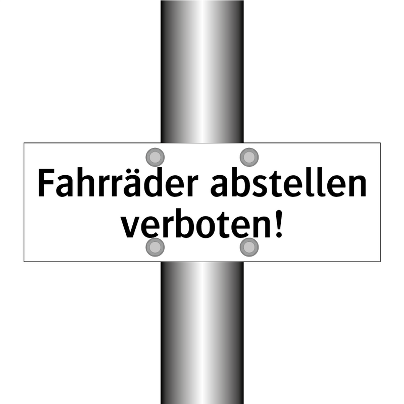 Fahrräder abstellen verboten!