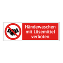 Händewaschen mit Lösemittel verboten