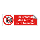 Im Brandfall den Aufzug nicht benutzen