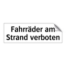 Fahrräder am Strand verboten