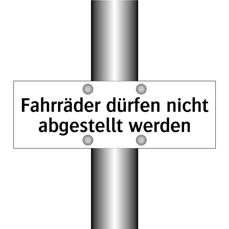 Fahrräder dürfen nicht abgestellt werden