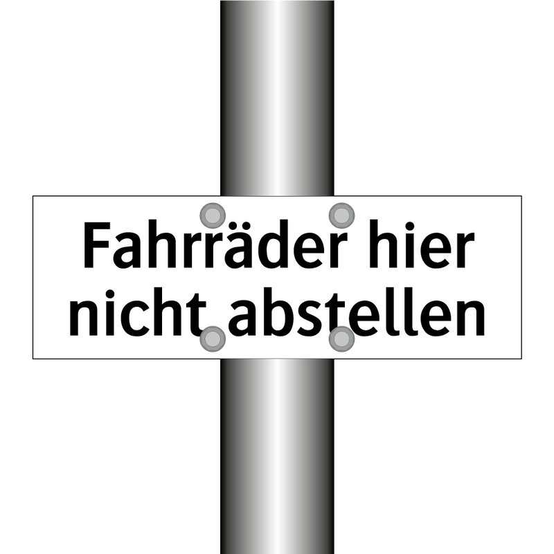Fahrräder hier nicht abstellen