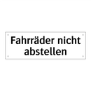 Fahrräder nicht abstellen