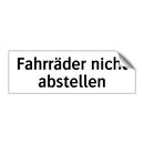 Fahrräder nicht abstellen