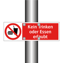 Kein Trinken oder Essen erlaubt