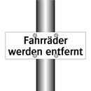 Fahrräder werden entfernt