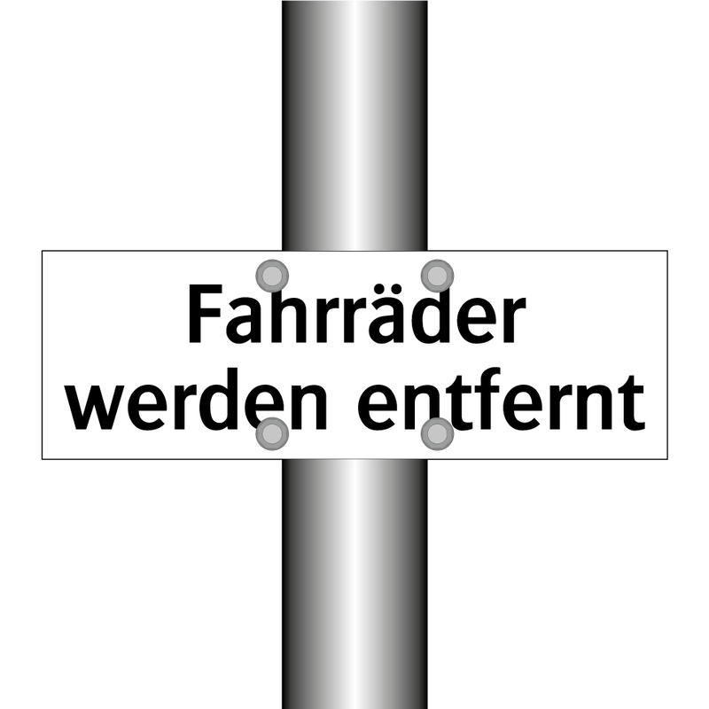 Fahrräder werden entfernt