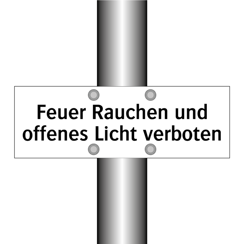 Feuer Rauchen und offenes Licht verboten