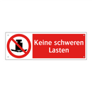 Keine schweren Lasten