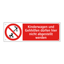 Kinderwagen und Gehhilfen dürfen hier nicht abgestellt werden