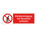 Kleiderreinigung mit Druckluft verboten