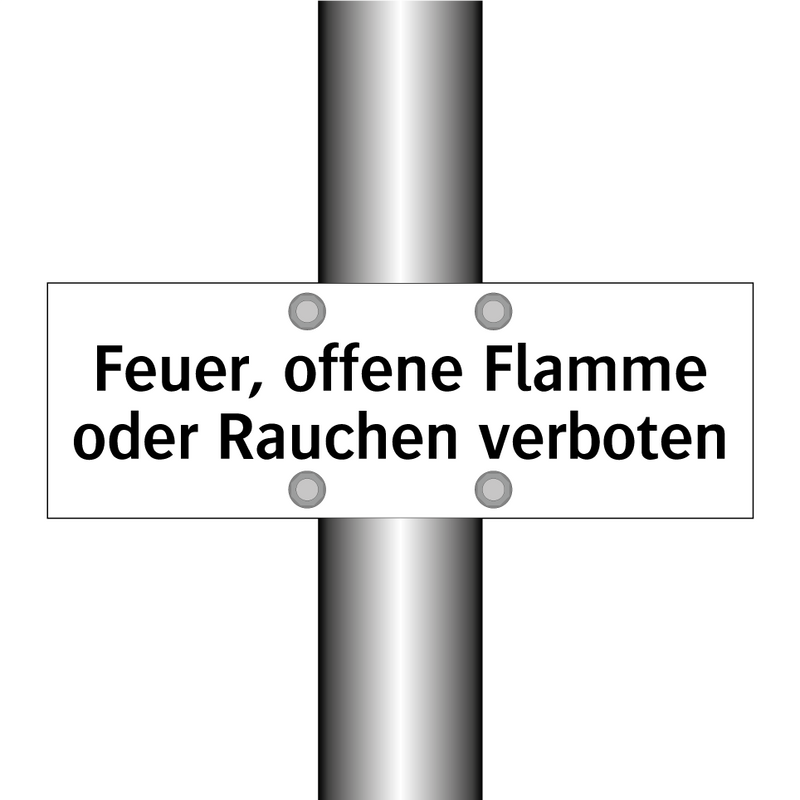 Feuer, offene Flamme oder Rauchen verboten
