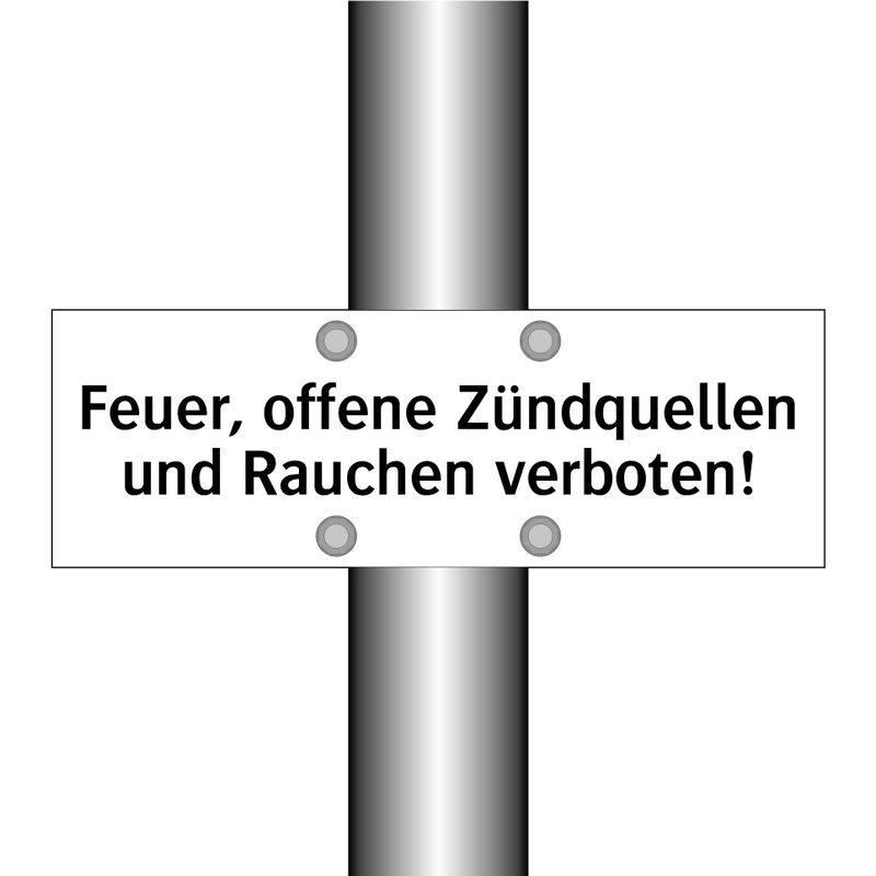 Feuer, offene Zündquellen und Rauchen verboten!