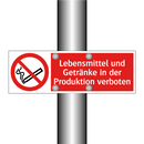 Lebensmittel und Getränke in der Produktion verboten