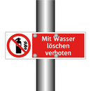Mit Wasser löschen verboten
