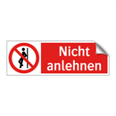 Nicht anlehnen