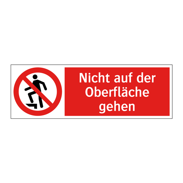 Nicht auf der Oberfläche gehen