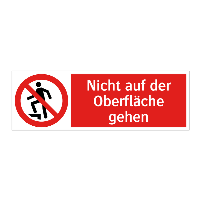 Nicht auf der Oberfläche gehen