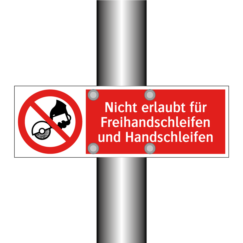 Nicht erlaubt für Freihandschleifen und Handschleifen