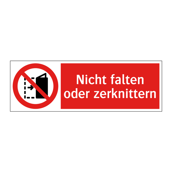 Nicht falten oder zerknittern