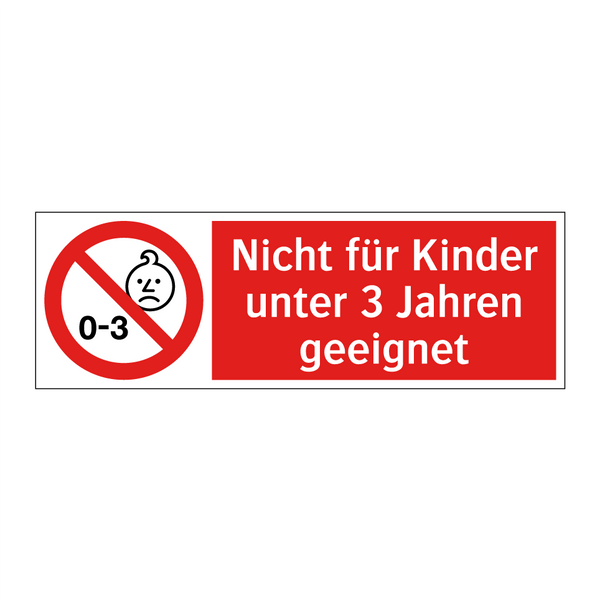Nicht für Kinder unter 3 Jahren geeignet