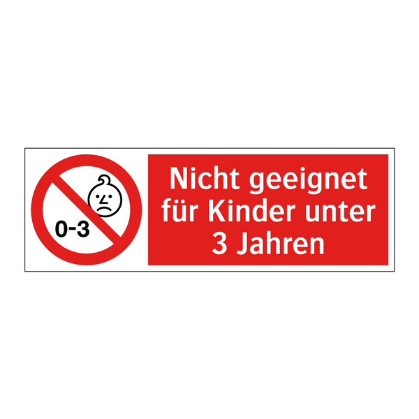 Nicht geeignet für Kinder unter 3 Jahren