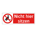 Nicht hier sitzen