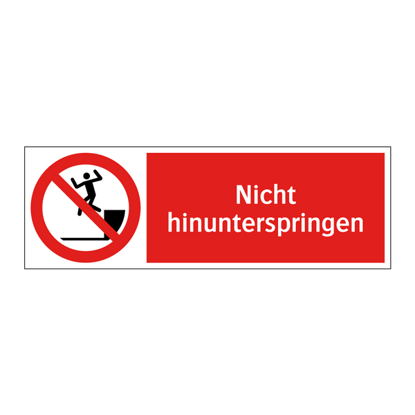Nicht hinunterspringen