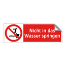 Nicht in das Wasser springen