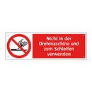 Nicht in der Drehmaschine und zum Schleifen verwenden